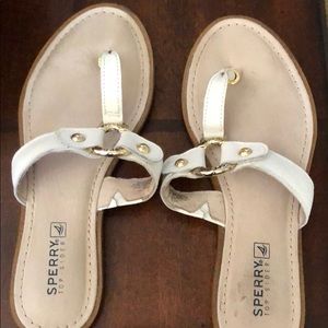 White Sperry TopSider Sandals